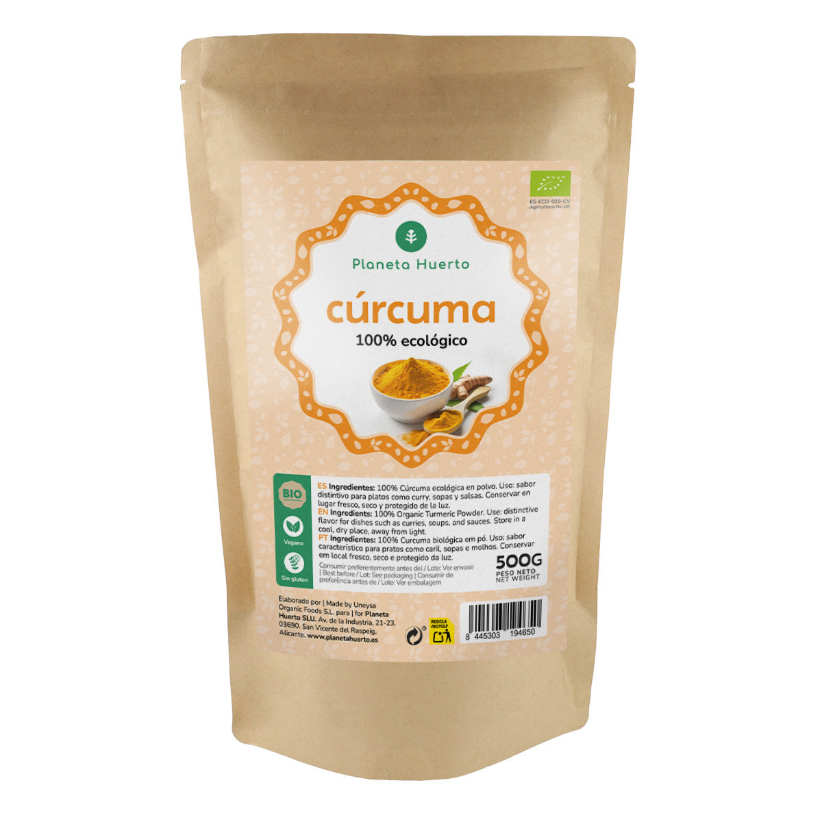Curcuma en poudre ECO Planeta Huerto 500 g