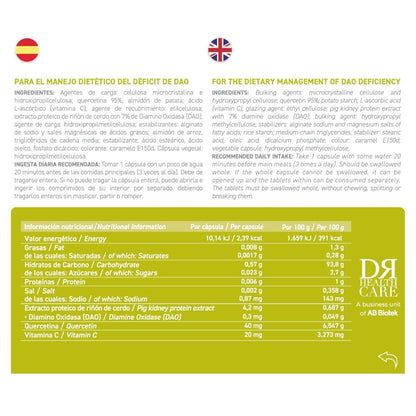 DAOfood® Plus 60 capsules with gastro-resistant tablets