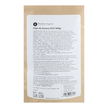 Banana Chips ECO Planeta Huerto 200 g