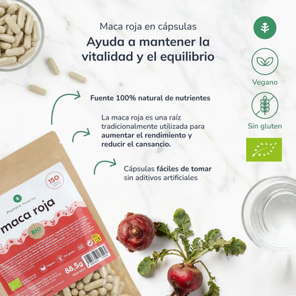 Biologische rode Maca Biologische rode Maca Planeta Huerto 150 capsules