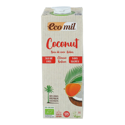 6x Pack Classic Nature Organic Coconut Drink Ecomil 1 L