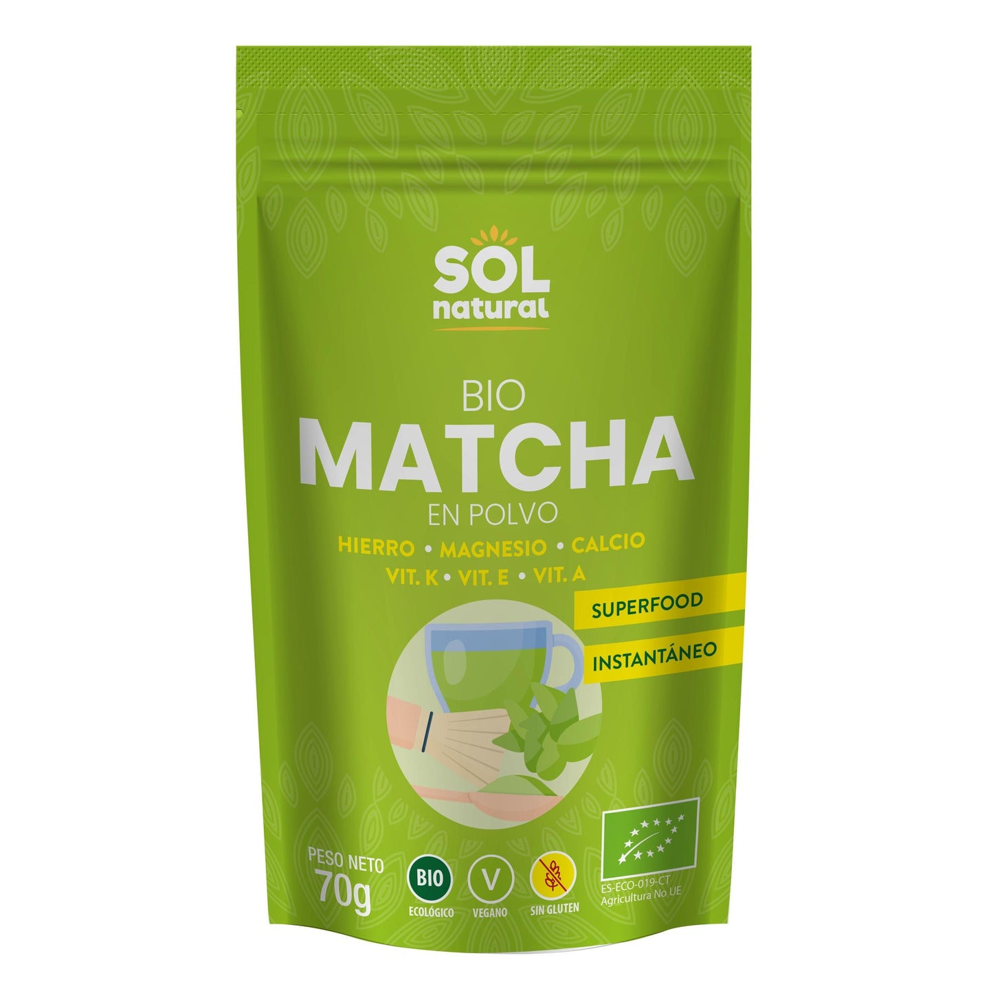 Matcha-thee in poedervorm Sol Natural 70 g
