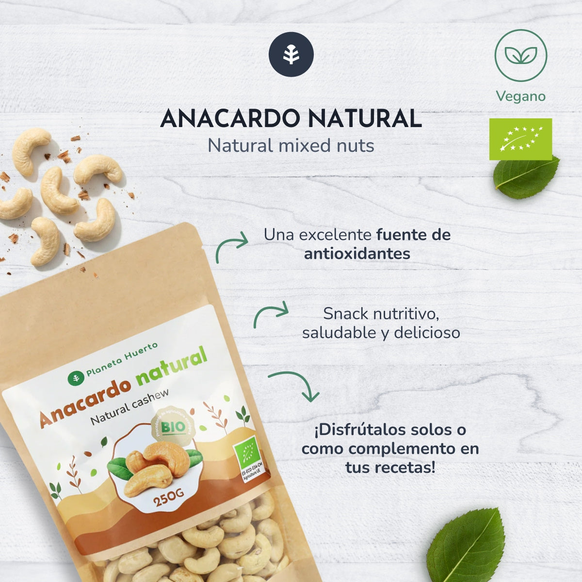 Cashewnuss natur ECO Planeta Huerto 1 kg
