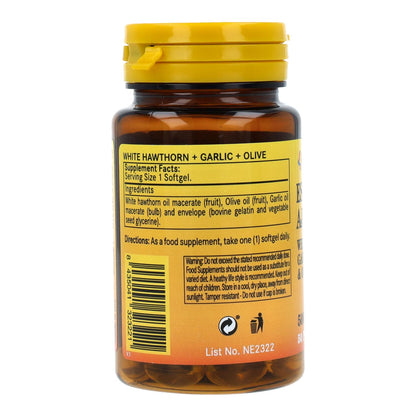 Meidoorn, knoflook en olijfboom 500 mg Nature Essential 50 capsules