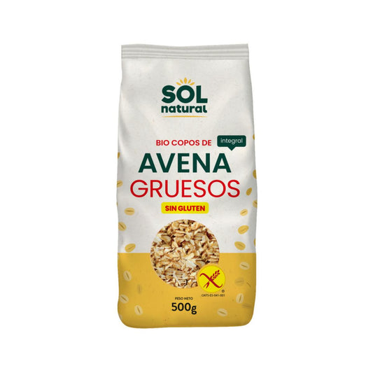 Grube płatki owsiane bezglutenowe bio Sol Natural 500 g