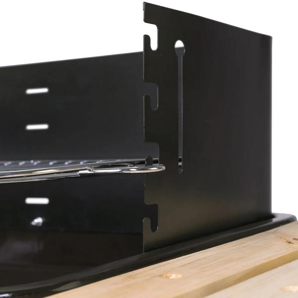 Barbecue a carbone rettangolare Carro nero 67 x 38 x 83 cm Ldk Garden