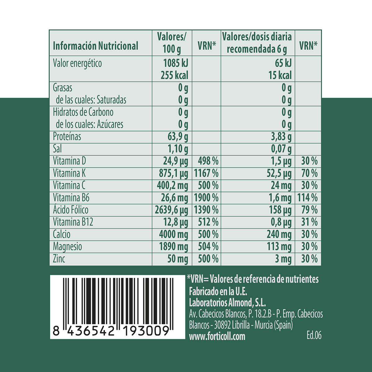 Bioaktives Kollagen Sport Forticoll, 180 Tabletten