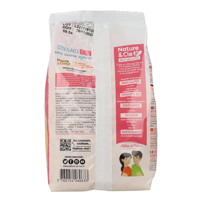 Glutenfria och sockerfria rostade majsflingor Bio Nature & Cie 200 g