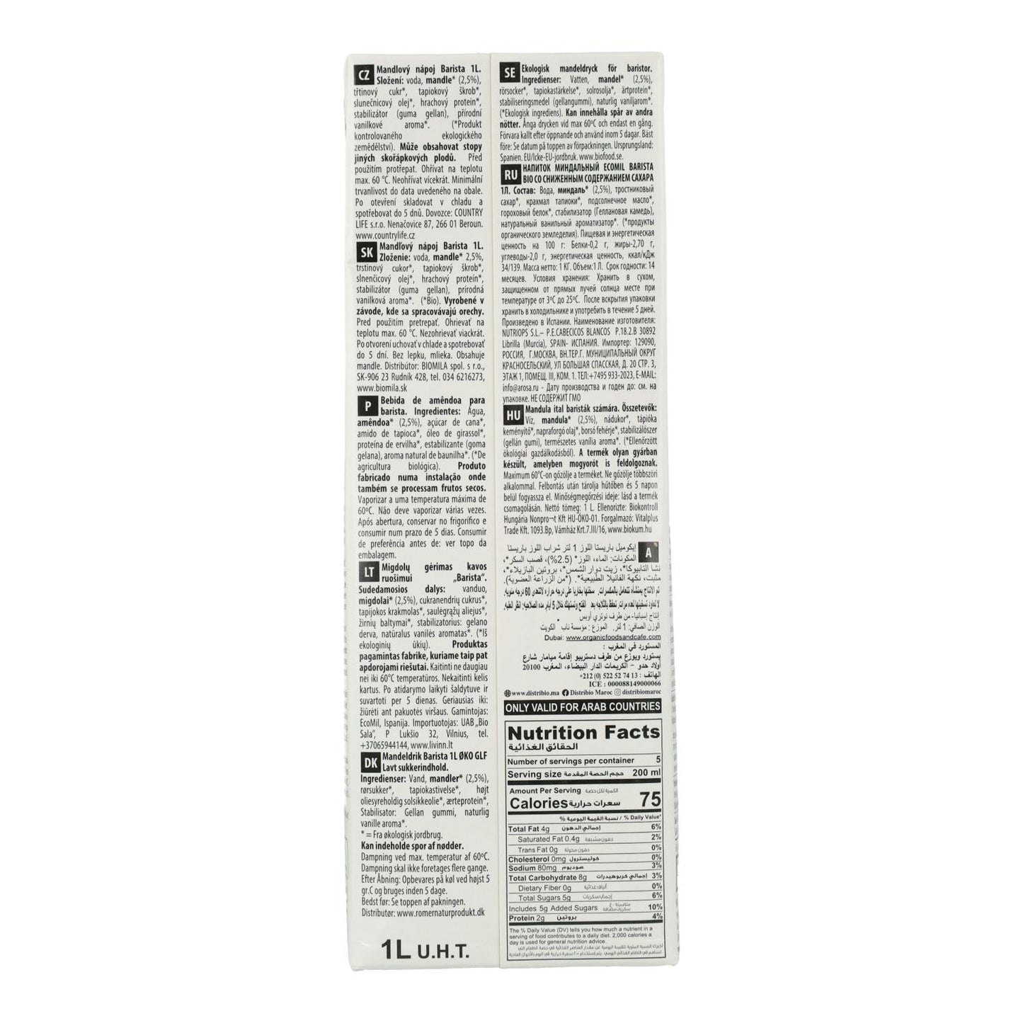 Napój roślinny z migdałów Barista BIO EcoMil 1 l