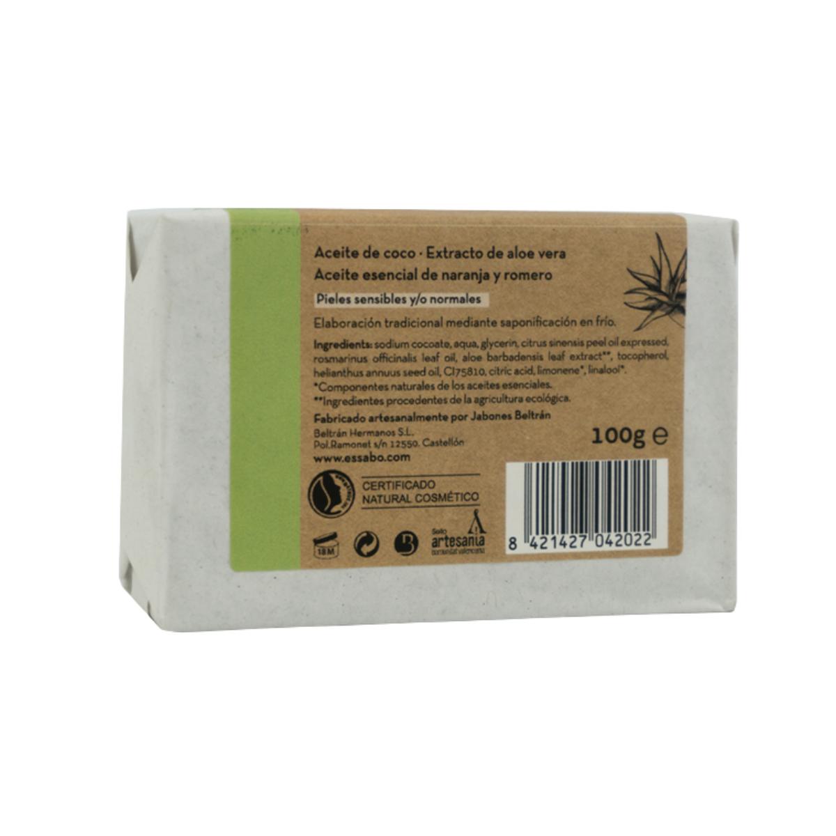 Savon artisanal à l'aloe vera 100 g Essabó