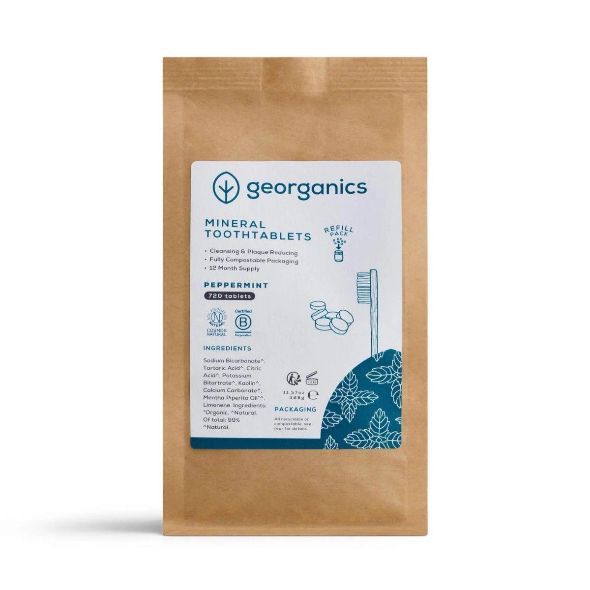 Mint Toothpaste Refill, Georganics 720 units