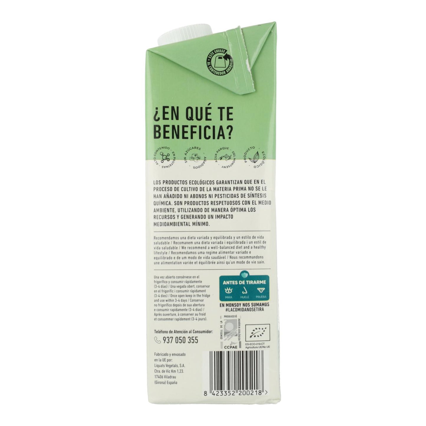 6er-Pack Bio-Sojagetränk Monsoy, 1 l