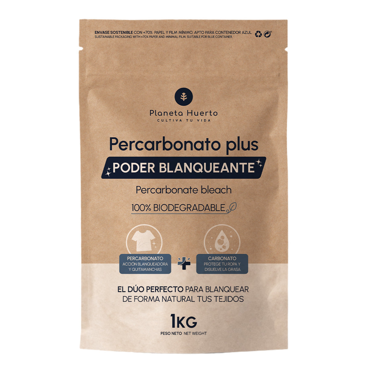 Percarbonato Plus Spezialbleichmittel für Kleidung Planeta Huerto 1 kg