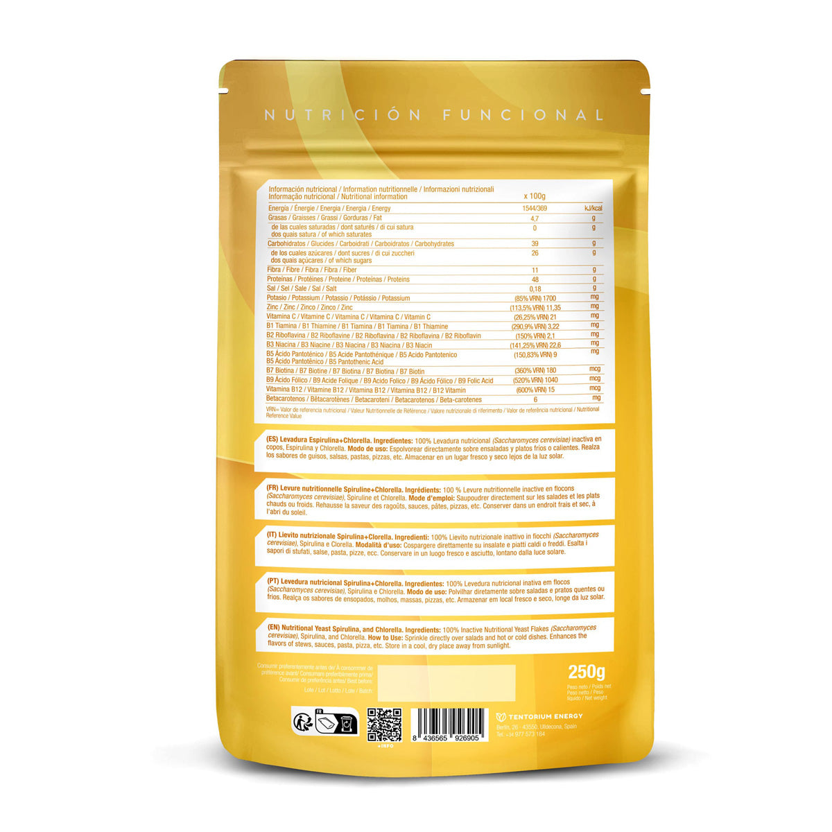 Lievito Nutrizionale con clorella e spirulina XL Energy Feelings 250 g