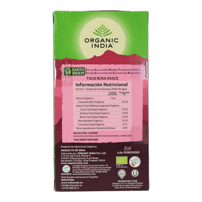 Tulsi Sweet Rose Organic India 25 påsar