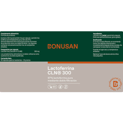 Lactoferrine CLN® 300 Bonusan 60 gélules gastro-résistantes