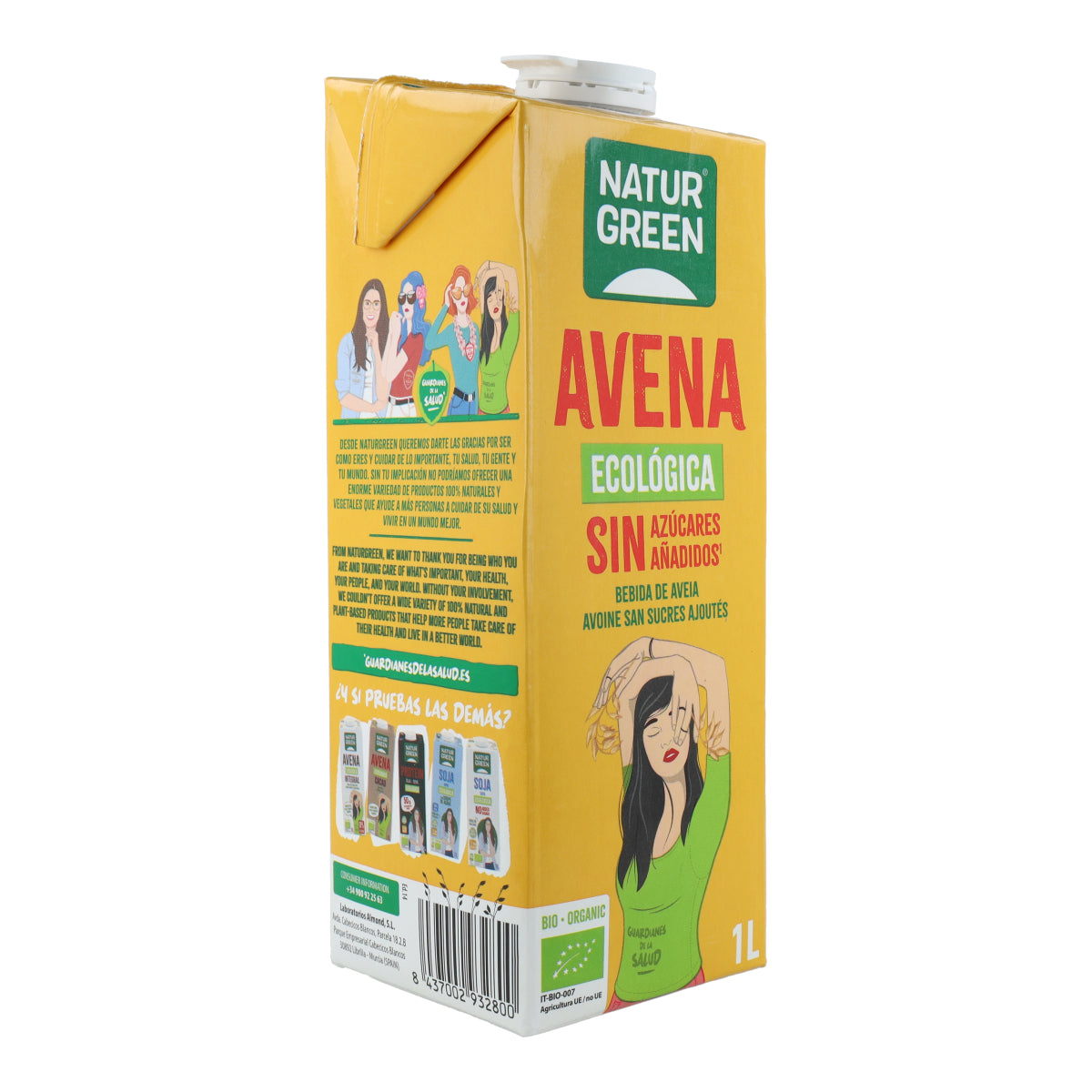 Napój owsiany bez dodatku cukru Bio NaturGreen 1 l