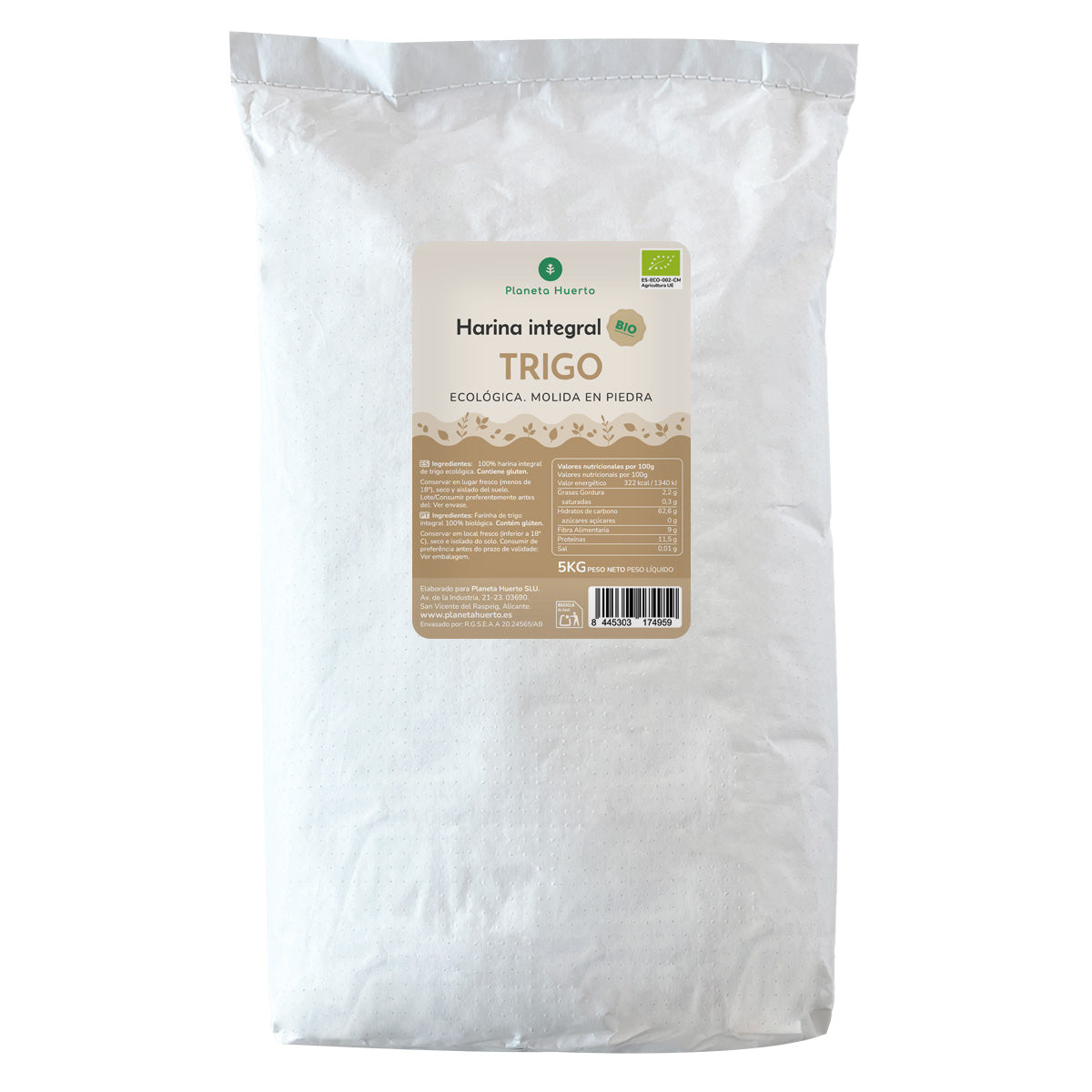 Fullkornsvetemjöl Eco Planet Garden 5 Kg