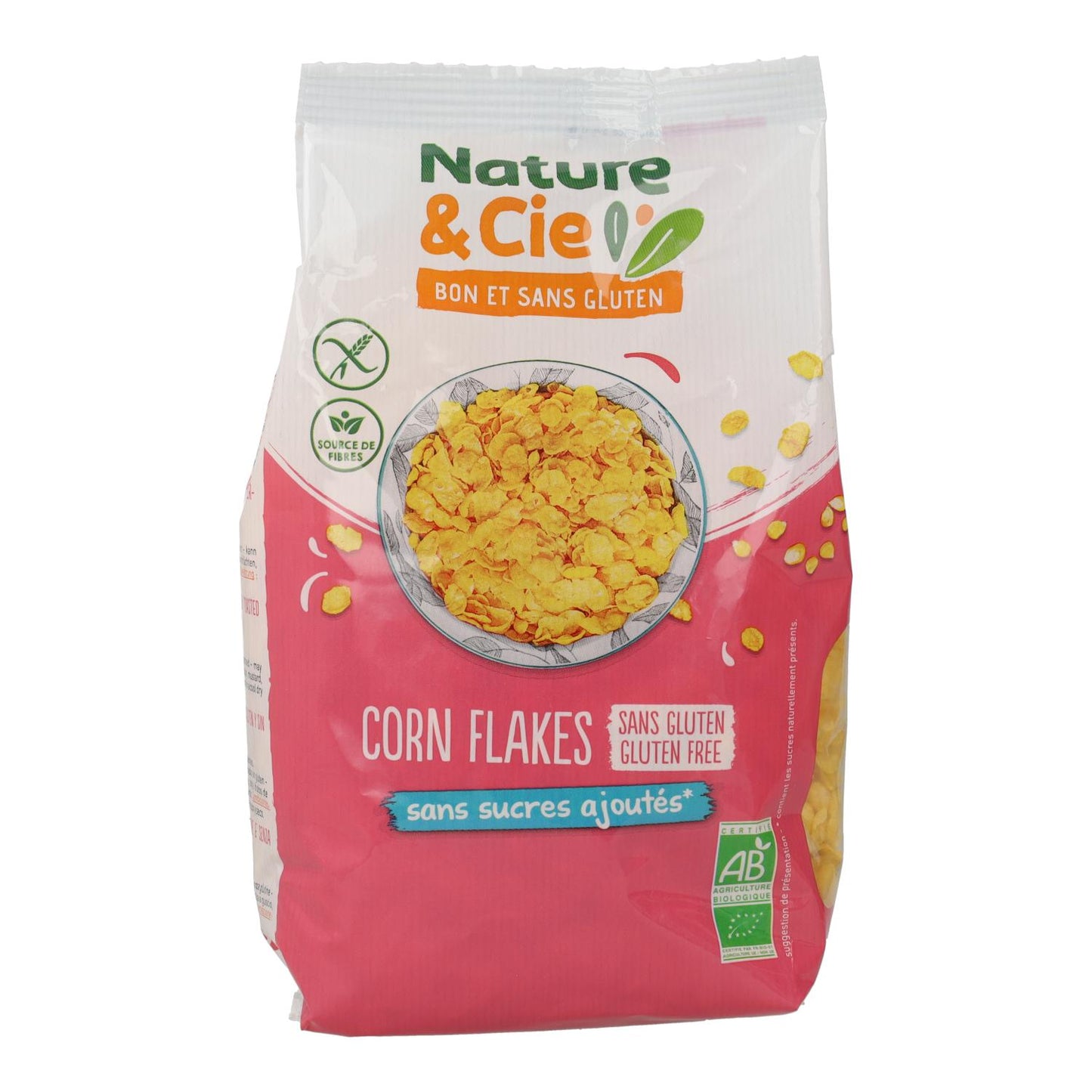 Glutenfria och sockerfria rostade majsflingor Bio Nature & Cie 200 g