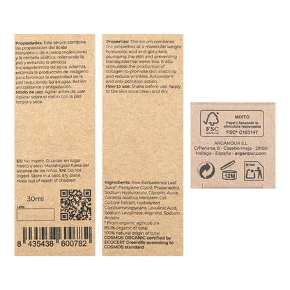 Gesichtsserum Radiance Hyaluronsäure und Indischer Wassernabel Arganour 30 ml