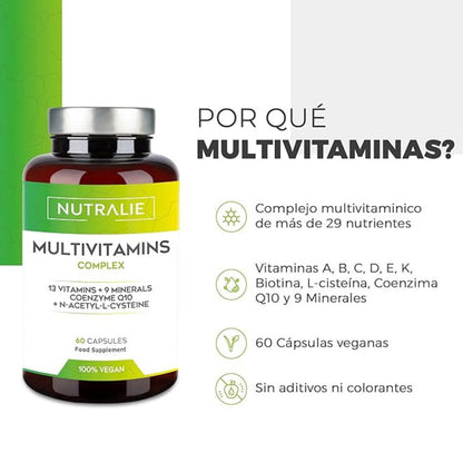 Nutralie Multivitamine Complex met 29 actieve bestanddelen 60 capsules