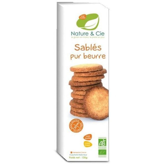 Biscuits au beurre sans gluten Bio Nature&Cie 135 g