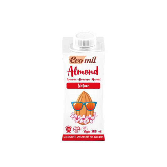 Bevanda alle mandorle naturali senza zucchero Bio Ecomil 200 ml