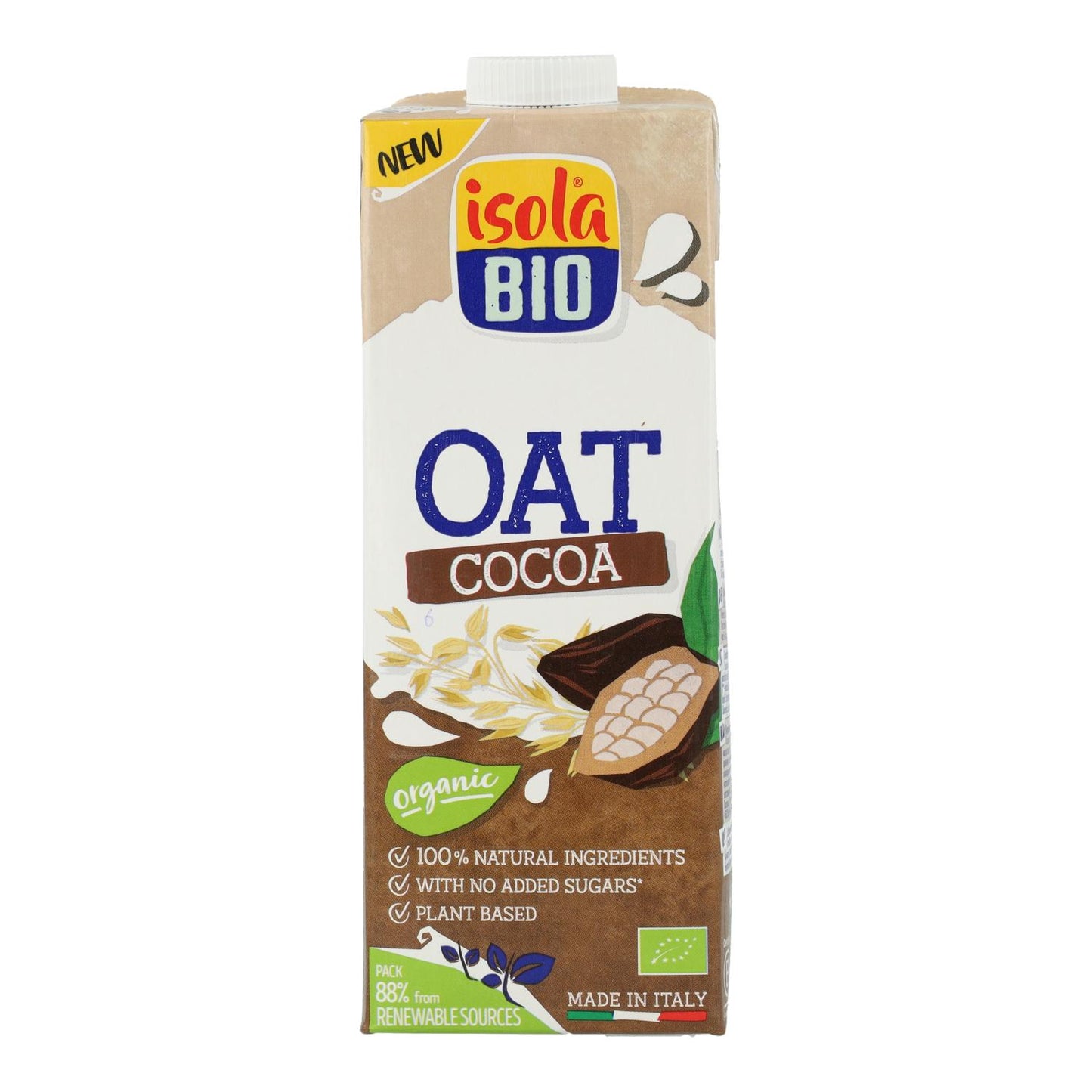 BIO-Getränk Hafer und Kakao ohne Zuckerzusatz Isola Bio 1 l