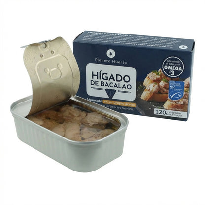 12er-Pack Kabeljauleber in eigenem Öl, Planeta Huerto, 120 g