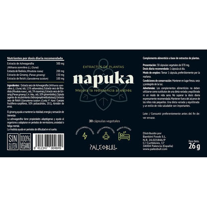 Napuka Adaptogens Mix Paleobull 30 capsules Napuka 30 capsules