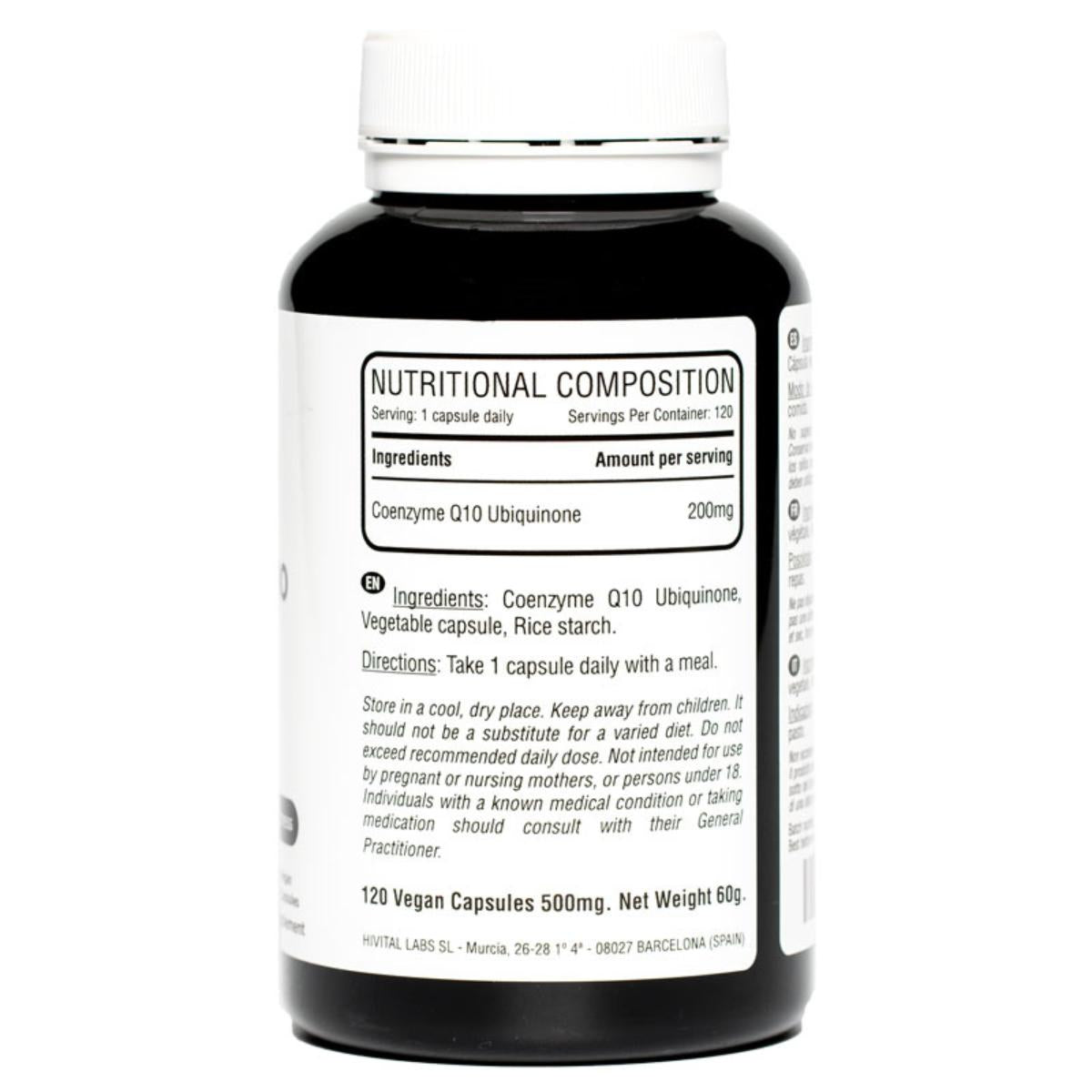 Coenzym Q10 200 mg 120 vegane Kapseln Hivital