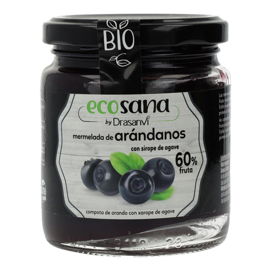 Ekologisk sockerfri extra blåbärssylt Ecosana 260 g