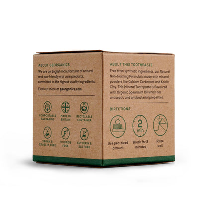 Natürliche Zahnpasta mit Pfefferminze und Kokosnuss Georganics 60 ml