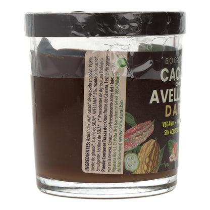 Vegane dunkle Kakaocreme mit Bio-Haselnüssen Sol Natural 200 g