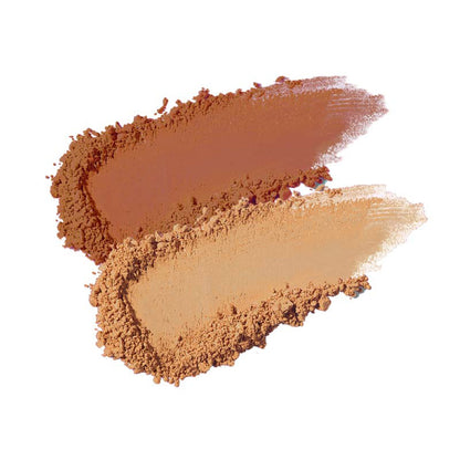 Fard Duo 02 Costa Dorada, finitura morbida e luminosa con crema di karité biologico, NaturaBio Cosmetics, 2x4 g