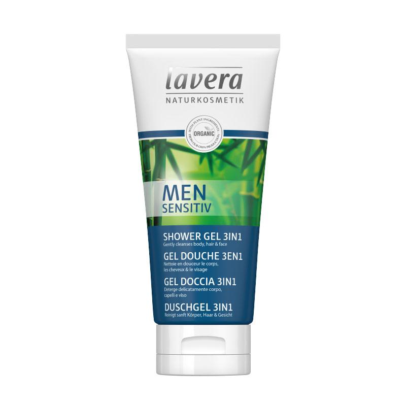 Gel doccia 3 in 1 Men Sensitiv, Lavera  200 ml