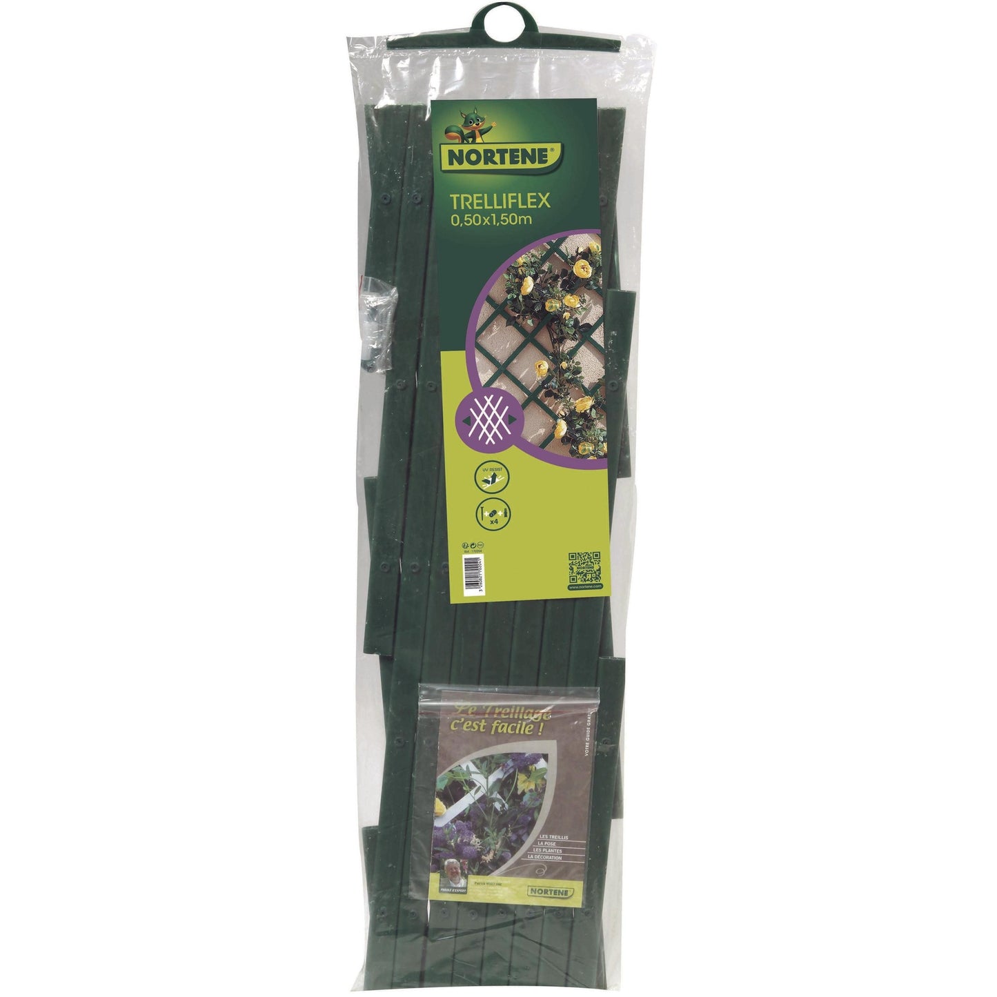 Celosia PVC Extensible 0,5x1,5 m verde Trelliflex Nortene