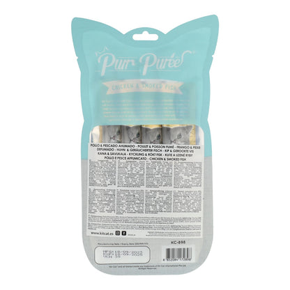 Kit Cat PurrPuree – Kyckling och rökt fisk 60 g Krämig snack för katter