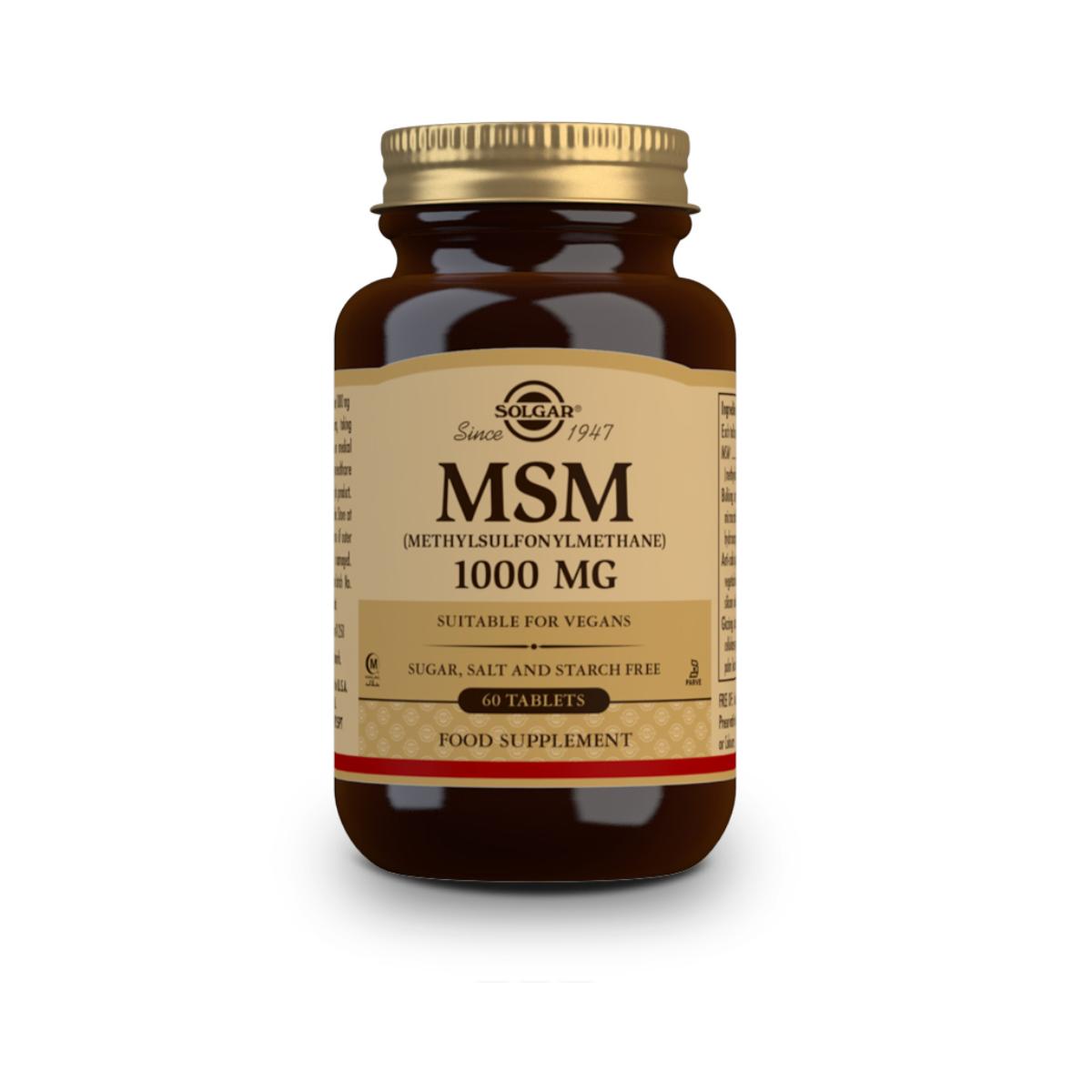 MSM (Methylsulfonylmethane), 60 tablets of 1000 mg