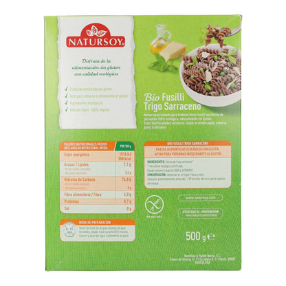 Gluten-free Buckwheat Fusilli, 500 g. Natursoy