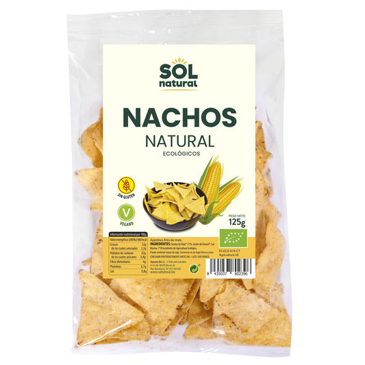Glutenfria majsnachos, ekologiska, Sol Natural 125 g