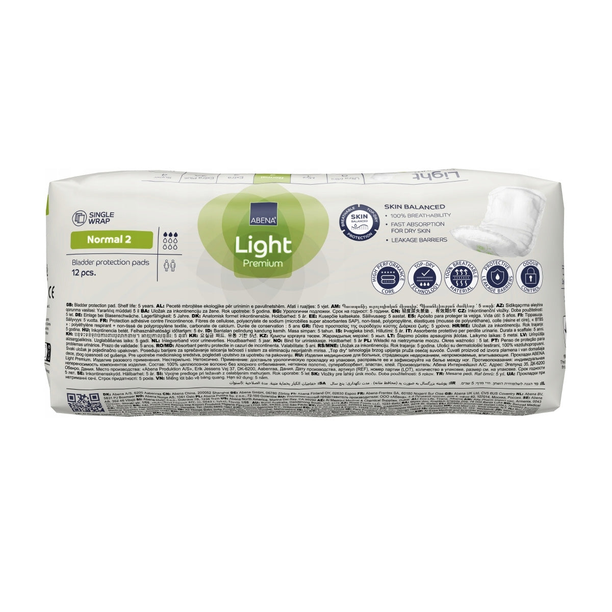 Inkontinenzkompressen Light Premium Normal 2 Abena 12 Stück