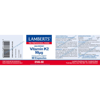Vitamina K2 90 mcg 60 capsule Lamberts