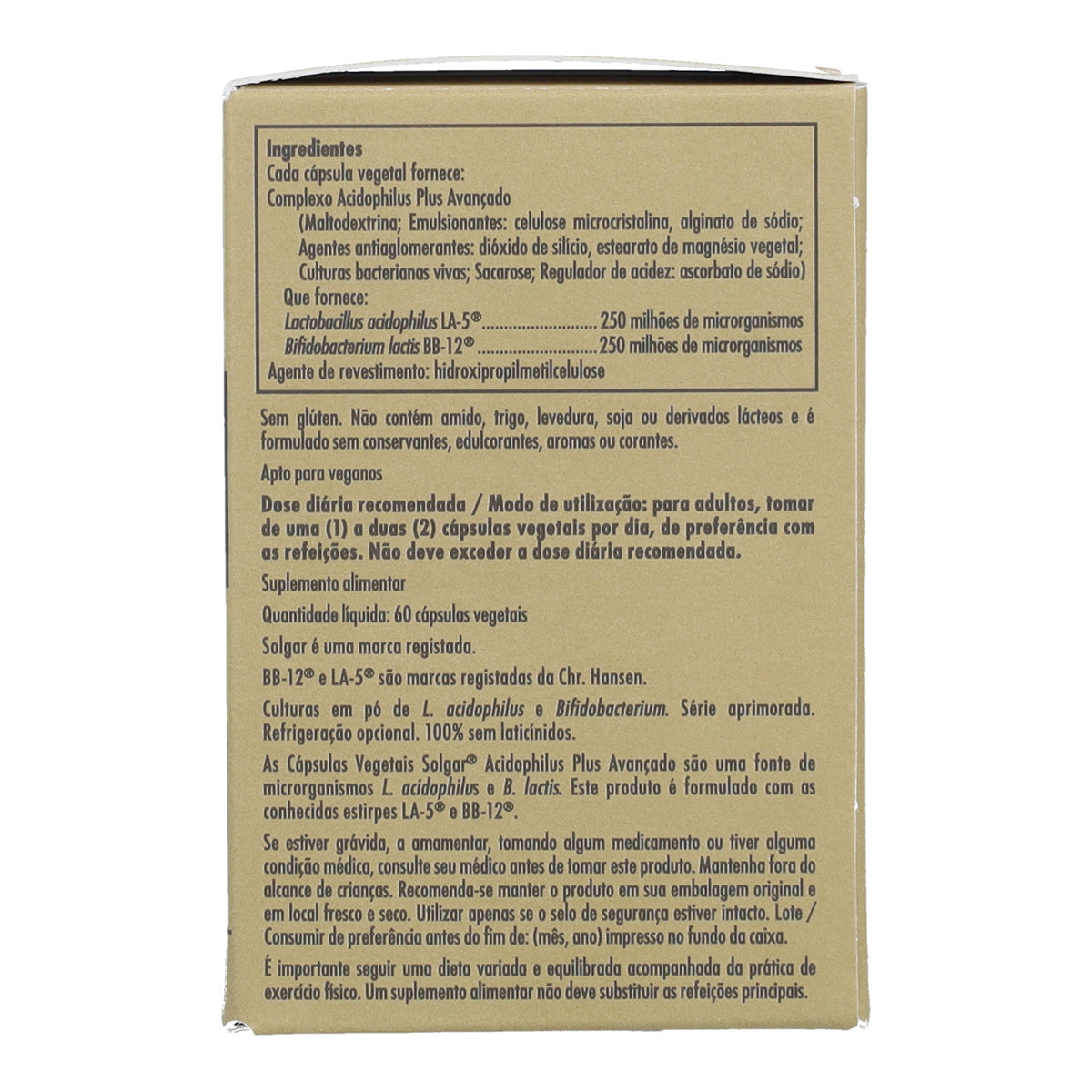 Pack 2x Acidophilus plus avanzado Solgar 60 cápsulas vegetales