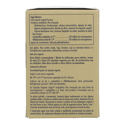 Pack 2x Acidophilus plus avanzado Solgar 60 cápsulas vegetales