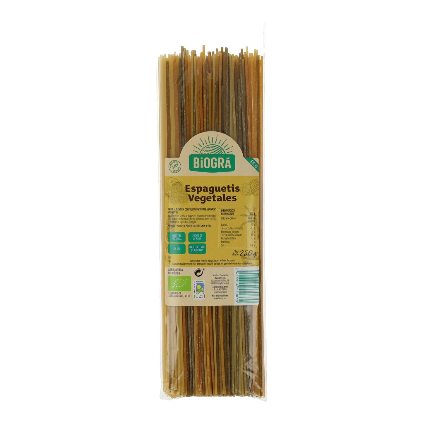 Biogra Spaghetti with Vegetables 250 g