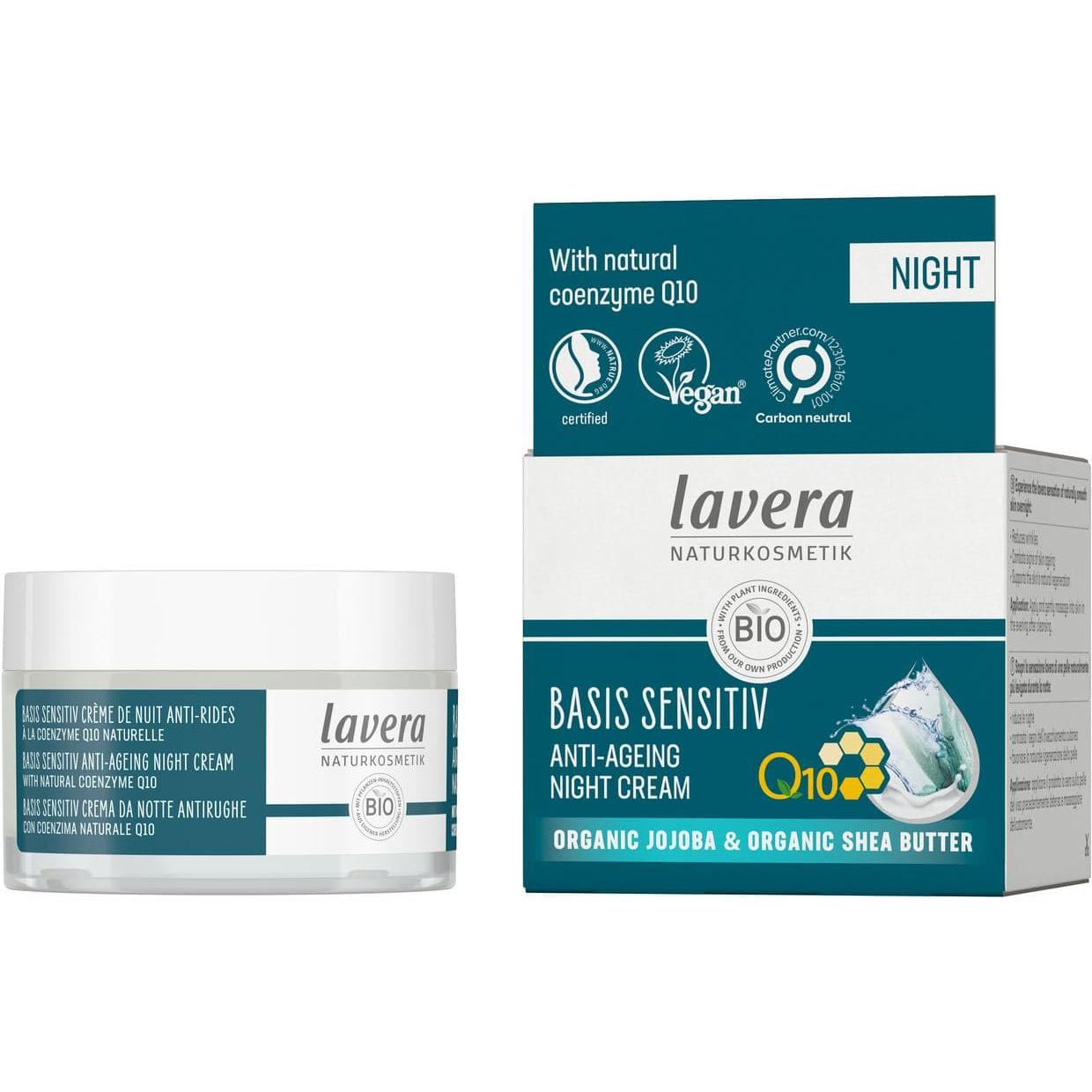 Crème de nuit Q10 Basis Sensitiv Lavera 50 ml
