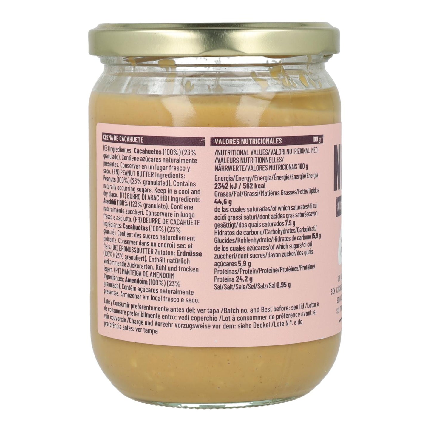 Crema di arachidi croccante Natruly 500 g