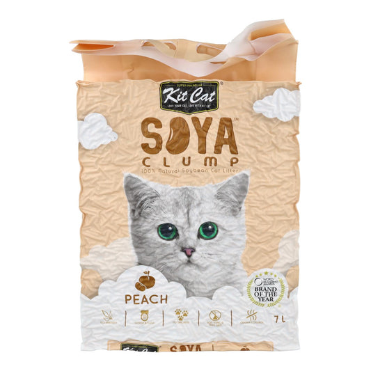 Kit Cat Arena Eco SoyaClump - Peach 7 L Litière pour chat