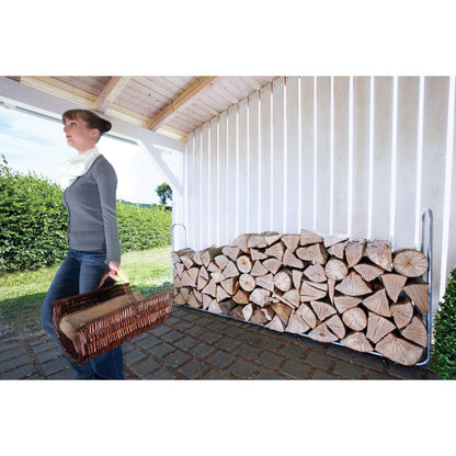 Supporto regolabile per conservare la legna da ardere